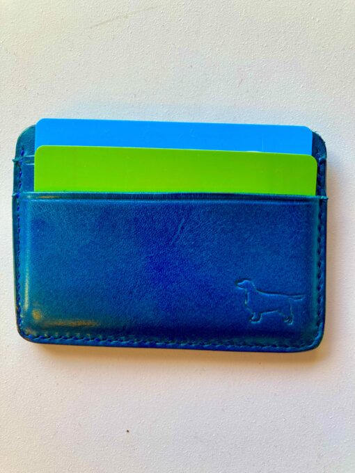 Credit Card Holder ~ Handmade in blue